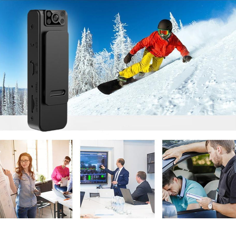 "Kompakt bakkamera med WiFi, 1080p upplösning, vidvinkel, magnetisk fästning. Perfekt för resor och smidig delning."