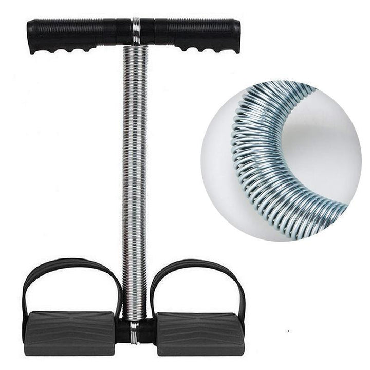 Kompakt ben och mage trimmer för herr och dam, bärbar, med ergonomiska halkfria pedaler för effektiv hemmaträning.