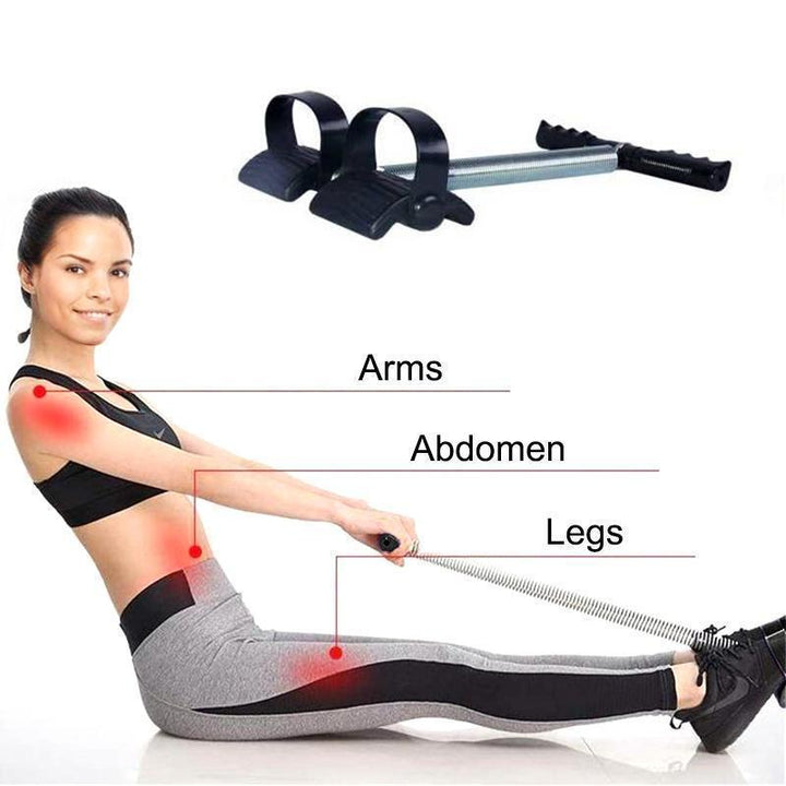 Kompakt ben och mage trimmer för herr och dam, bärbar, med ergonomiska halkfria pedaler för effektiv hemmaträning.