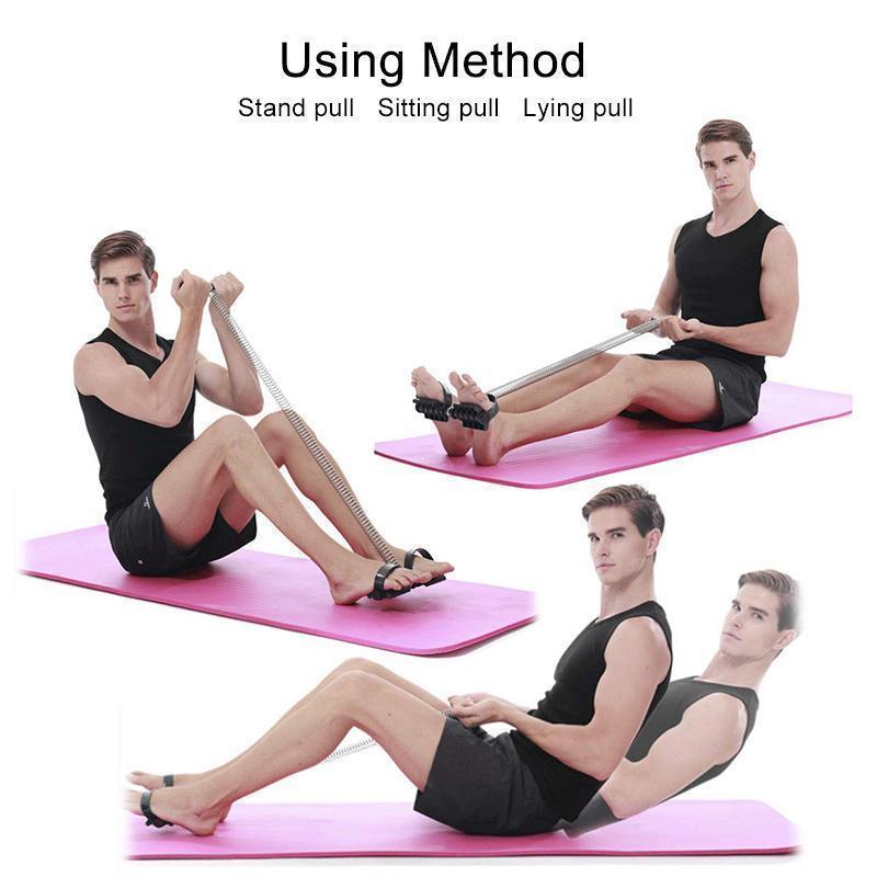 Kompakt ben och mage trimmer för herr och dam, bärbar, med ergonomiska halkfria pedaler för effektiv hemmaträning.