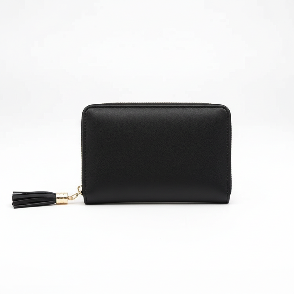 Liten PU-läder plånbok för damer, perfekt som korthållare. Organiserad accessoar.