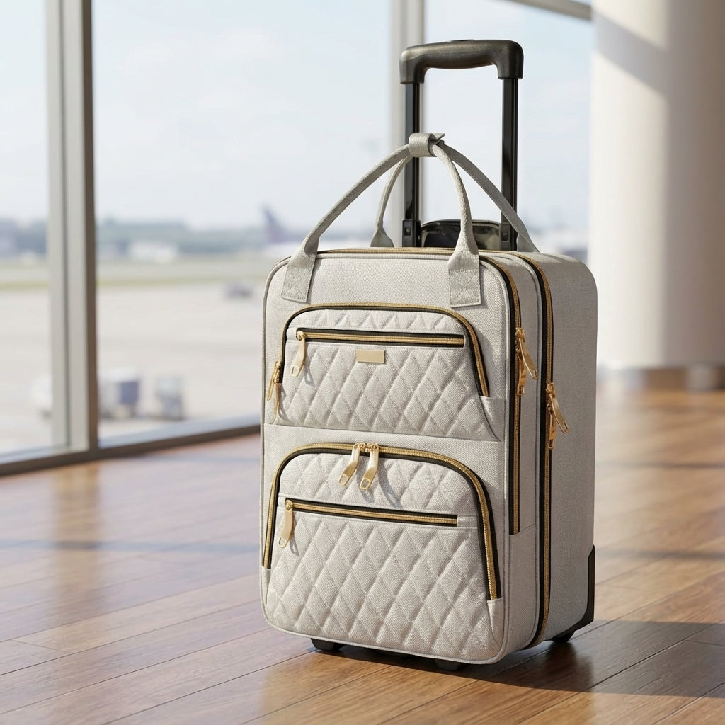 Kompakt kabinväska unisex med laptopfack. Perfekt som handbagage för affärsresor och snabb organisering.