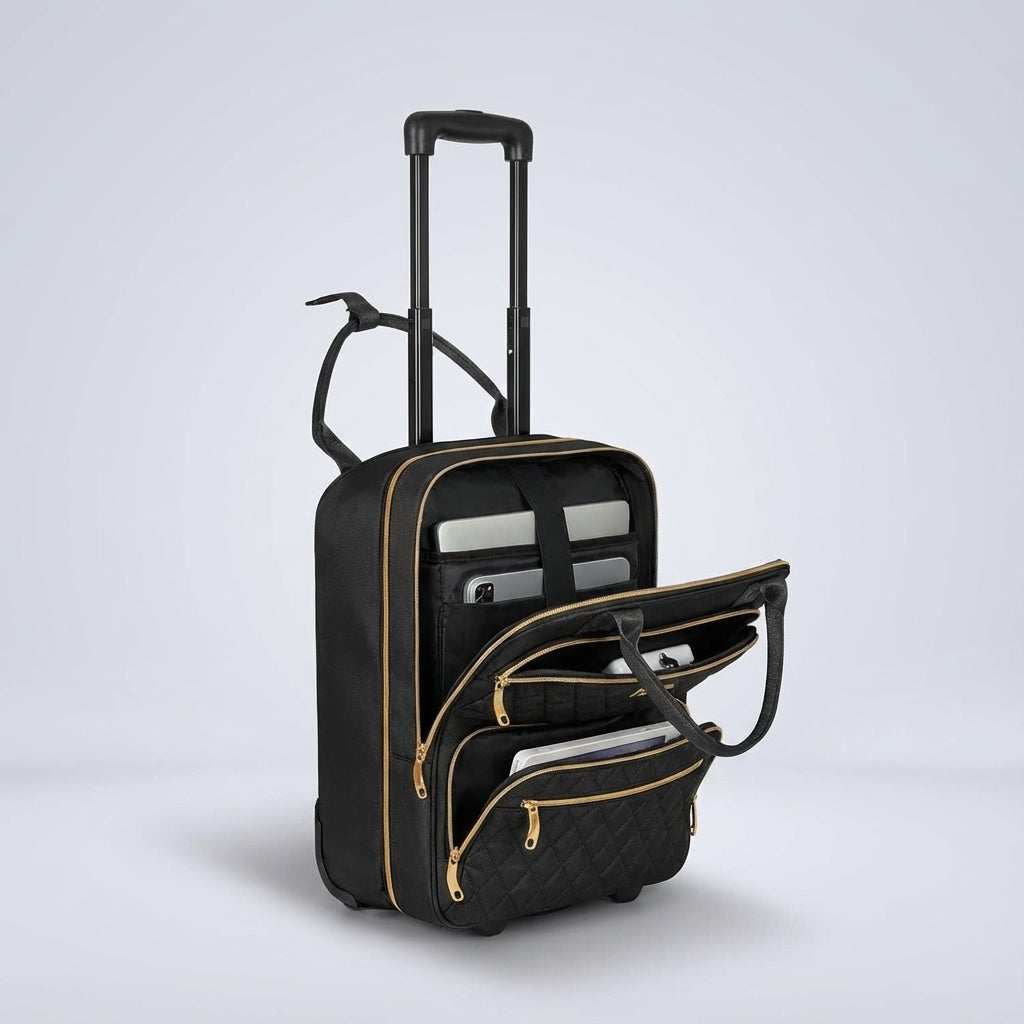 Kompakt resväska med smart laptopfack, designad för att passa under sätet. Optimal organisering av ditt bagage.