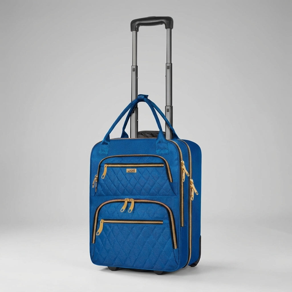Lättanvänd trolley med laptopfack. Idealisk kabinväska för snabba resor, smidig att dra med ditt bagage.