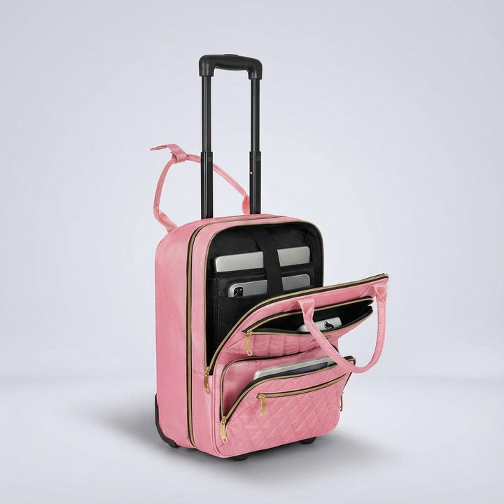 Smidig kompakt resväska med inbyggt laptopfack och hjul. Utmärkt för affärsresor, lätt att organisera ditt bagage.