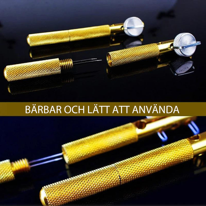 Kompakt, lätt snabbknutverktyg för sportfiskare, tillverkat i hållbar aluminiummaterial, multifunktionellt och bärbart.