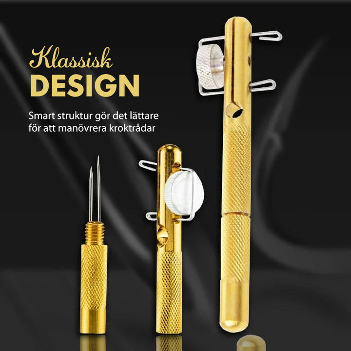 Kompakt, lätt snabbknutverktyg för sportfiskare, tillverkat i hållbar aluminiummaterial, multifunktionellt och bärbart.