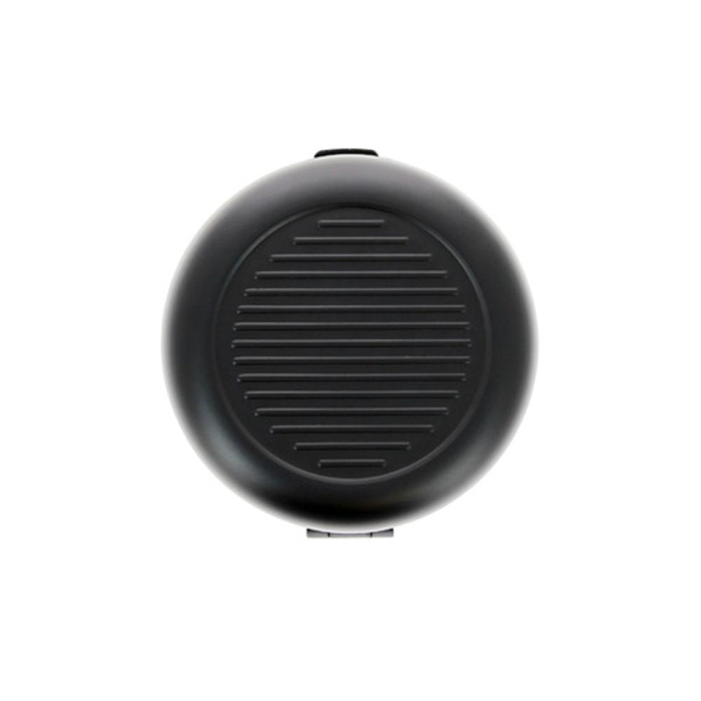 "Kompakt myntdispenser i aluminium, rund form, hållbar och lätt, för smidig myntorganisation, elegant och mångfärgad."