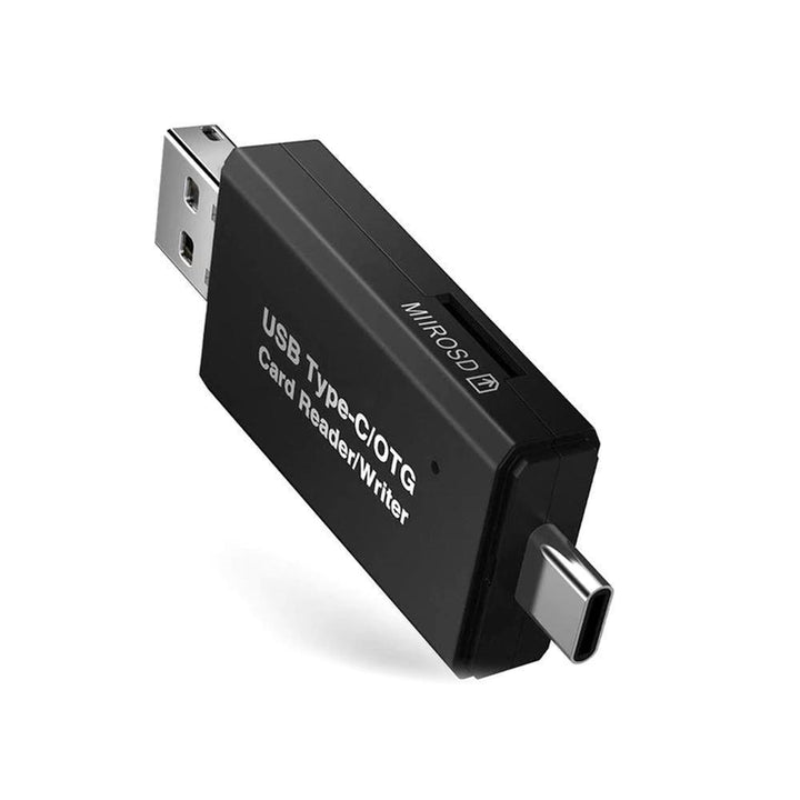 "Kompakt och elegant kortläsare för Android med OTG-funktion, stödjer SD/micro SD-kort för enkel filhantering."