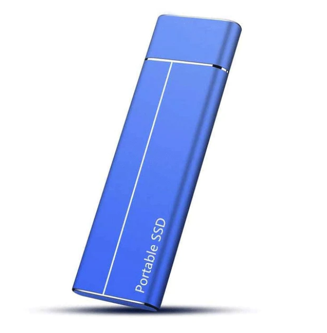 Höghastighets extern SSD med USB-C för snabb dataöverföring. Idealisk för digital backup och mobil användning.