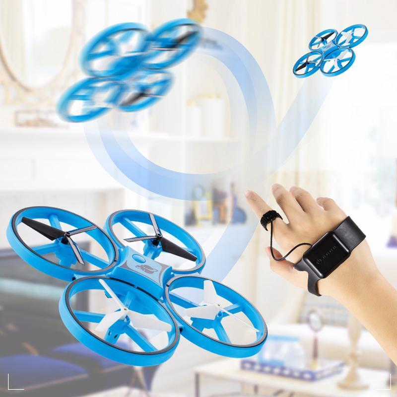 "Kompakt RC Nano Quadcopter med gravitationssensor, färgglada LED-ljus och lättanvända kontroller för barn."