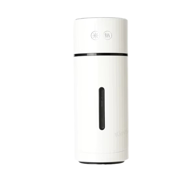 Elegant kompaktfuktare med ultraljud för bättre luft. Inbyggt LED-ljus, portabel design för alla rum.