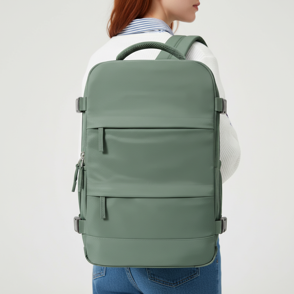 Blå CabinMate kabinryggsäck för unisex. Kompakt laptopryggsäck, idealisk som reseryggsäck med smart organisation.