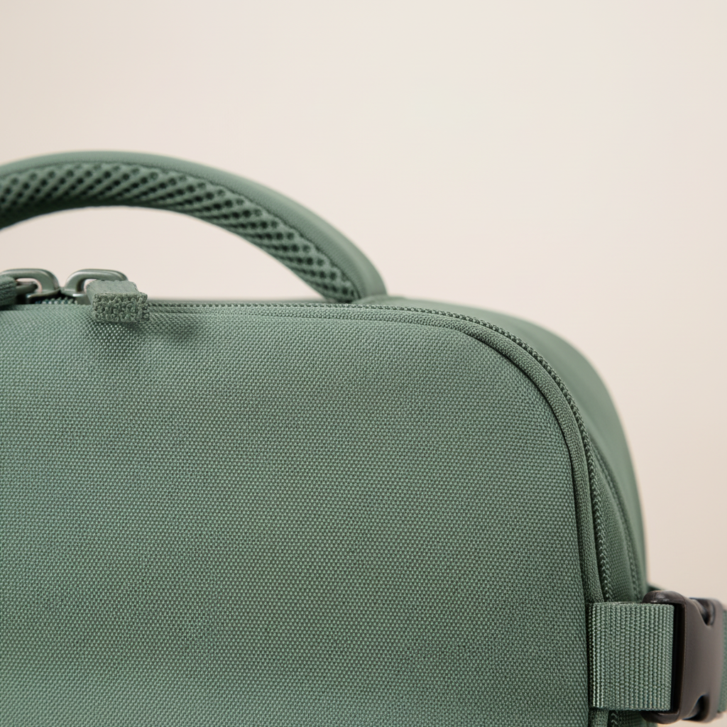 Olivgrön CabinMate kabinryggsäck, unisex. Perfekt kompakt reseryggsäck & laptopryggsäck med organiserade fack.