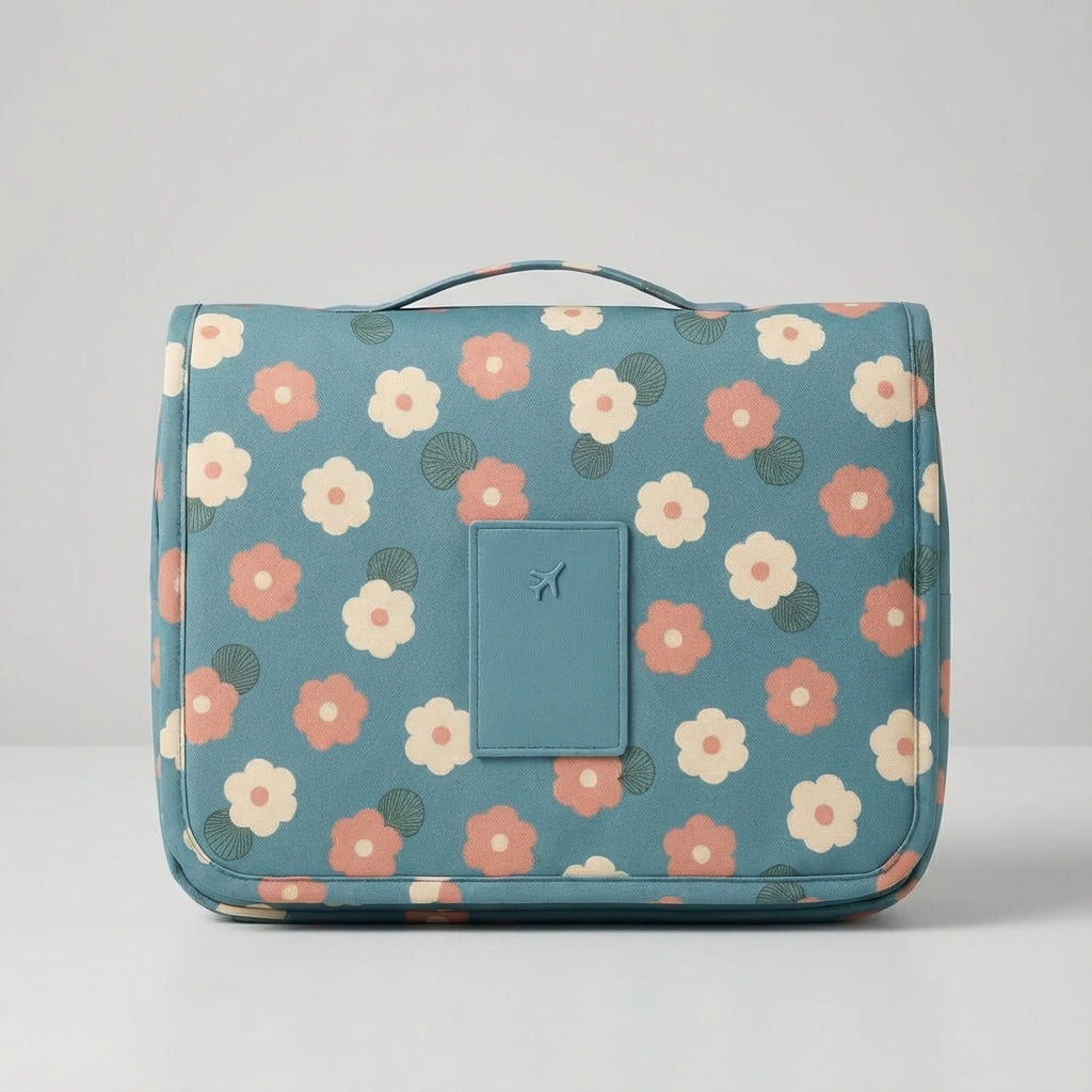 Vattenavvisande reseorganisatör med flera fack, perfekt för smidig förvaring i handbagaget.