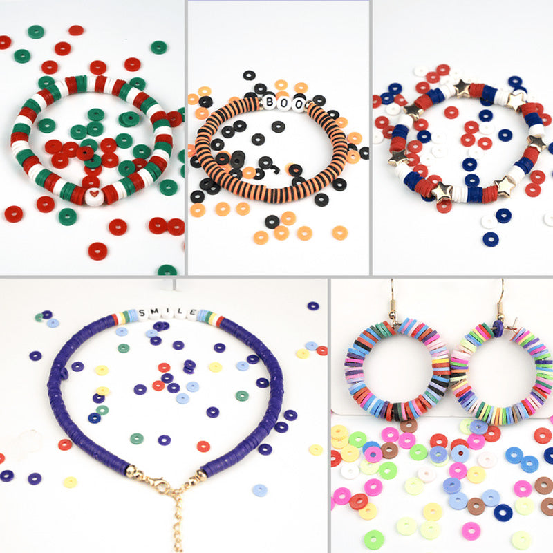 "Komplett DIY kit med 5520 färgglada polymerlerpärlor och verktyg för armbandstillverkning, för vuxna och barn."