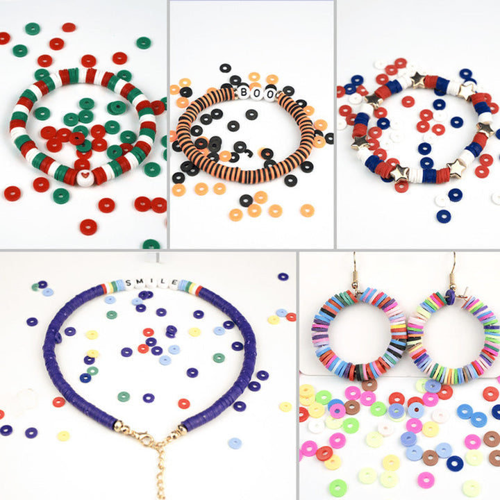 "Komplett DIY kit med 5520 färgglada polymerlerpärlor och verktyg för armbandstillverkning, för vuxna och barn."