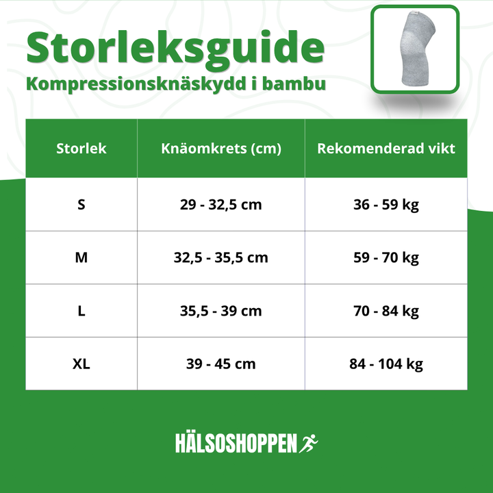 Person som använder ett flexibelt kompressionsknäskydd i bambu under träning för stöd och smärtlindring i knät.