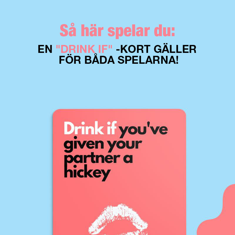 "Kortspel Dizzy Date för par, 100 humoristiska kort, uppställda i stapel. Perfekt för rolig dejtkväll."