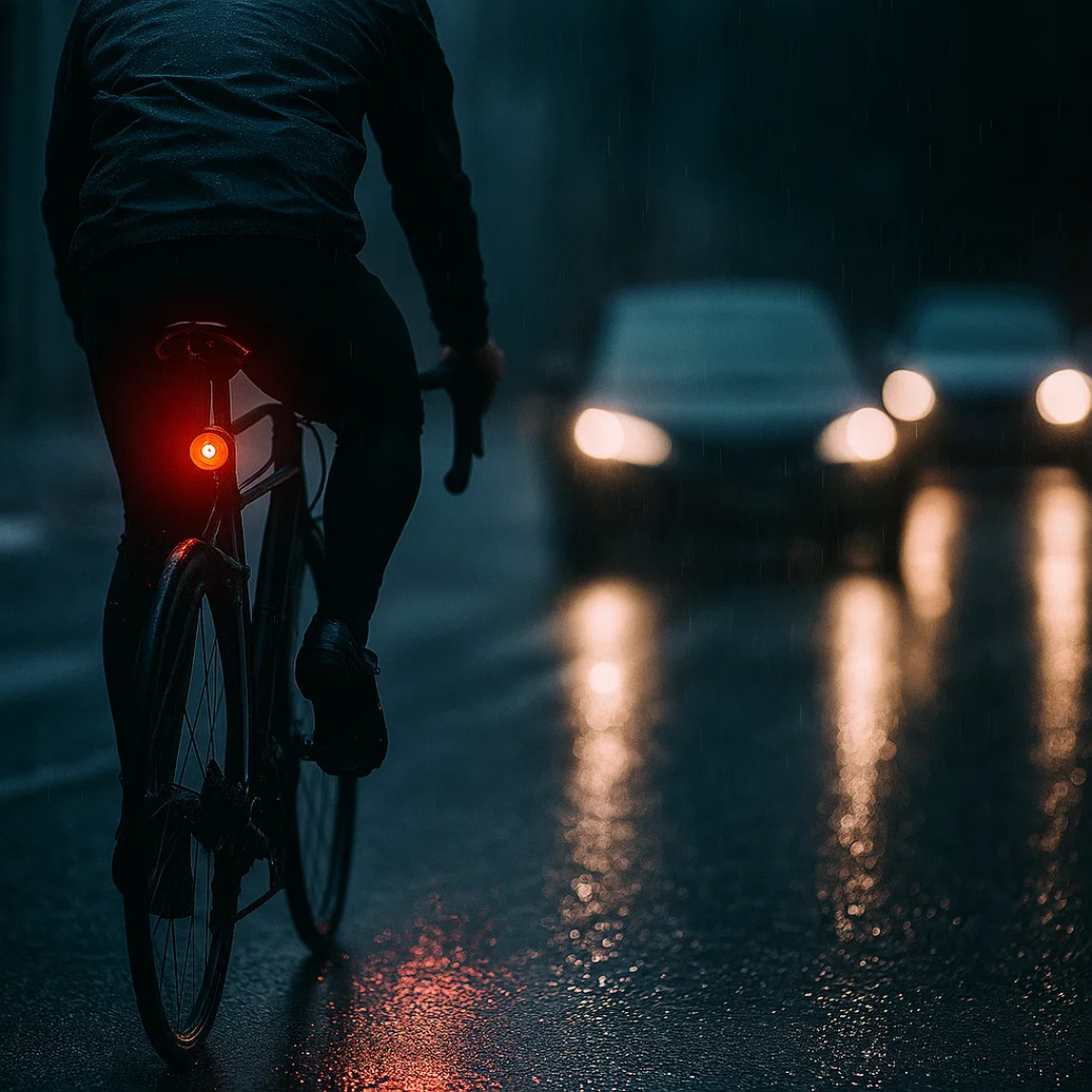 Cykel bakljus med lång batteritid & 6 lägen. Perfekt för långa turer och pendling i mörkret.