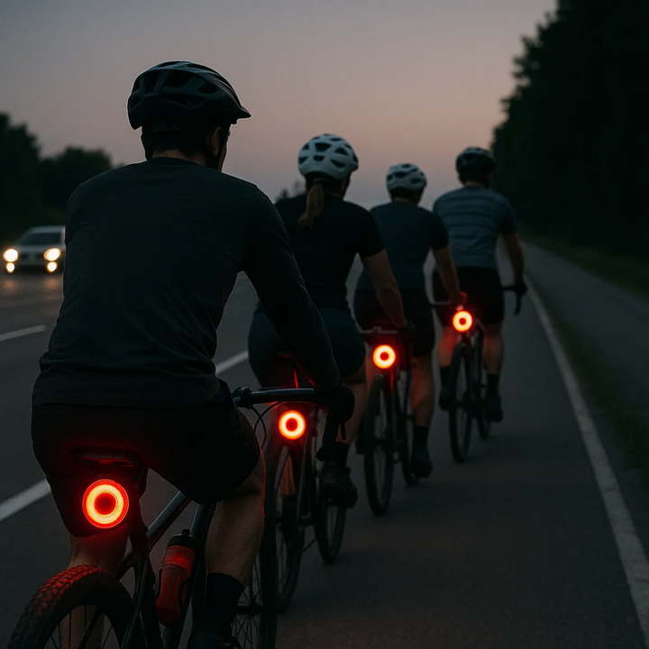 Kompakt LED bakljus för cykel. Förbättrar cykelsäkerhet på vägen, bra för mountainbike & e-cykel.
