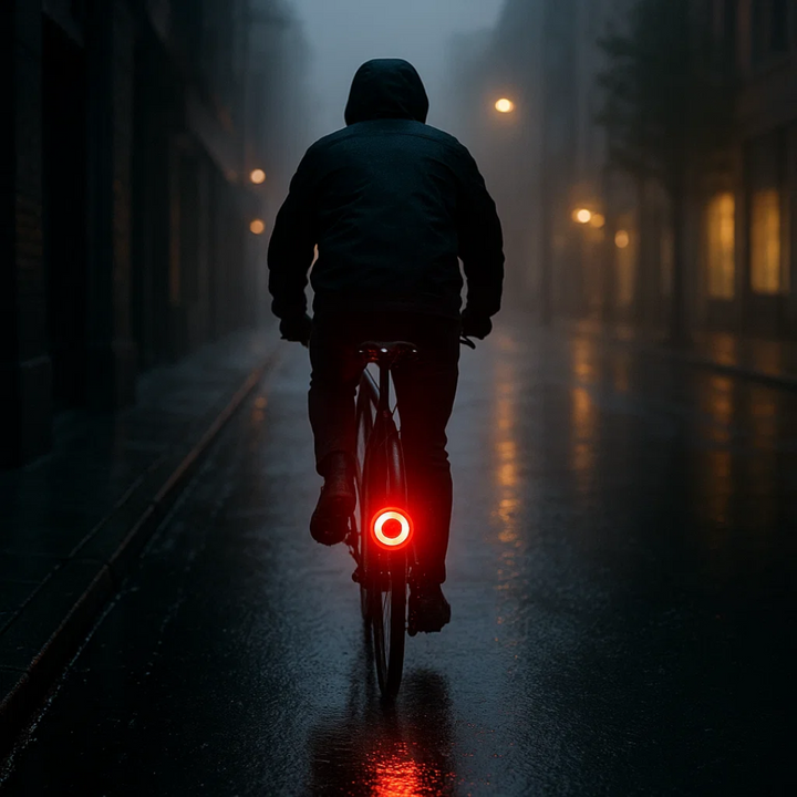 LED bakljus för nattcykling. Ökar synligheten markant med kraftigt ljus & bromsfunktion.