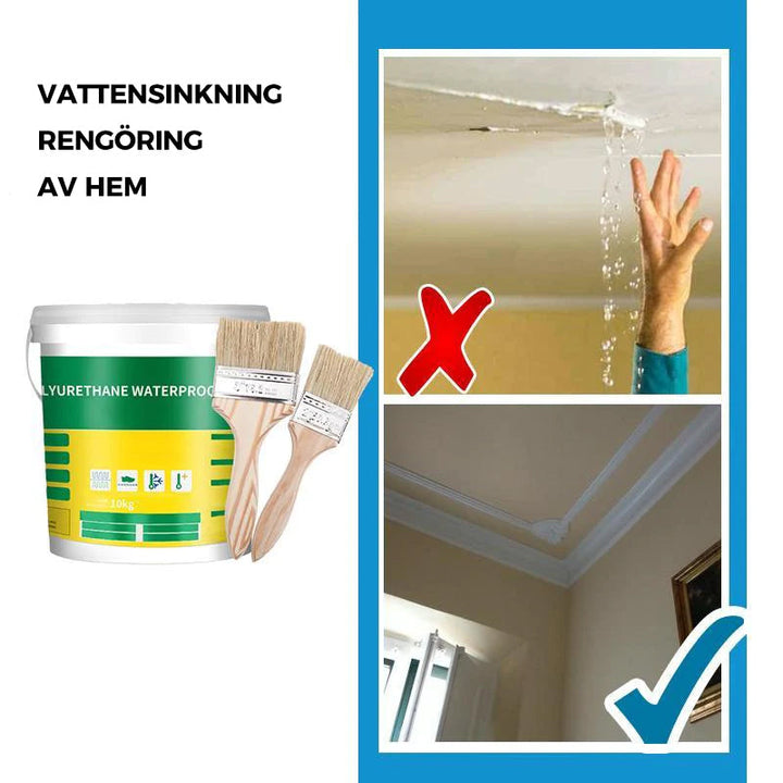 "Kraftig vit förseglingspasta i burk och tub för vattentäta reparationer i trädgård & DIY-projekt, skapar flexibel barriär."