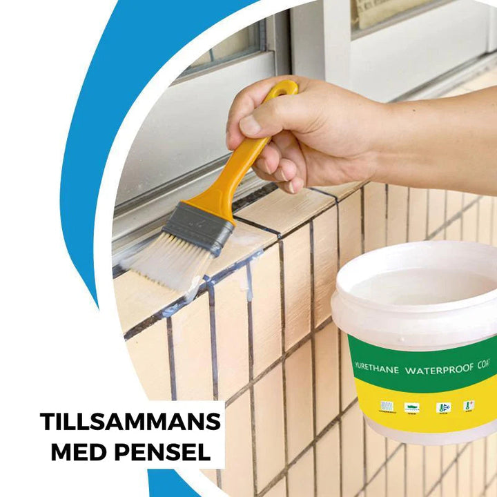 "Kraftig vit förseglingspasta i burk och tub för vattentäta reparationer i trädgård & DIY-projekt, skapar flexibel barriär."