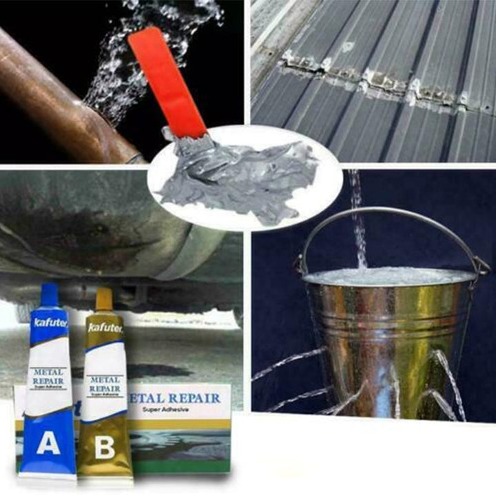 "Kraftigt metallreparationslim för DIY-projekt, visat i en tub, idealiskt för snabb och effektiv metallreparation."