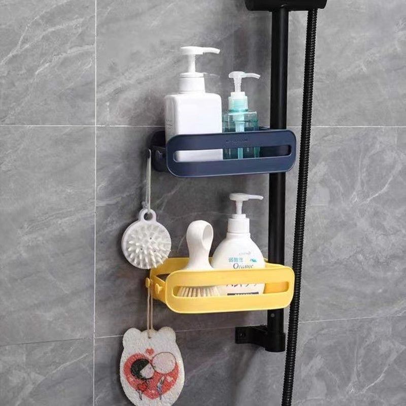 "Kranhylla i plast för köksblandare med dräneringshål, enkel montering, i flera färger för effektiv förvaring."