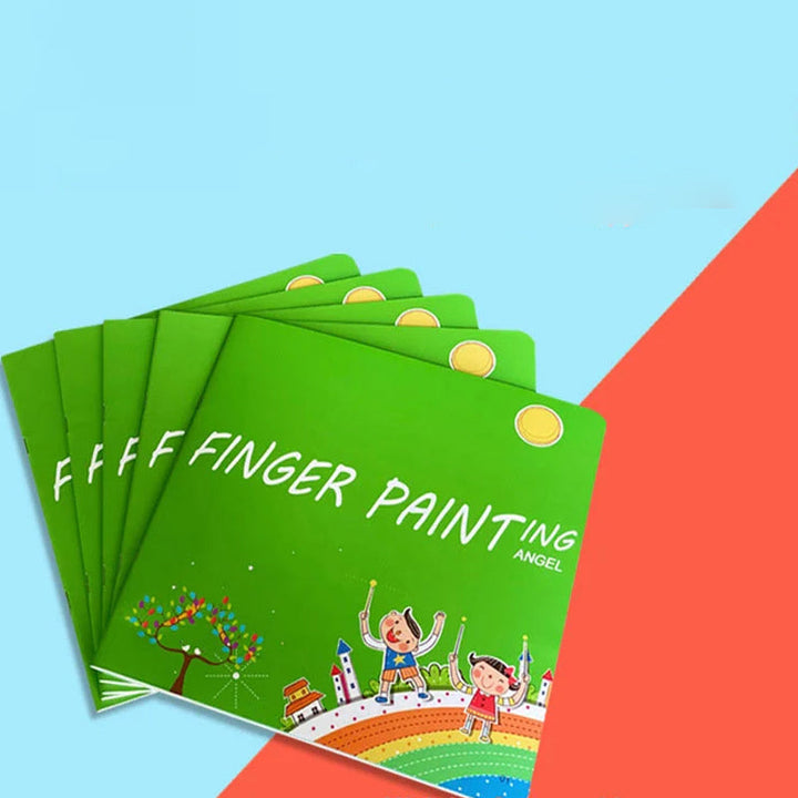 "Kreativ fingermålningssats för barn i 12 eller 24 färger, färgglada färgblock med mönsterstämplar för kreativt skapande."
