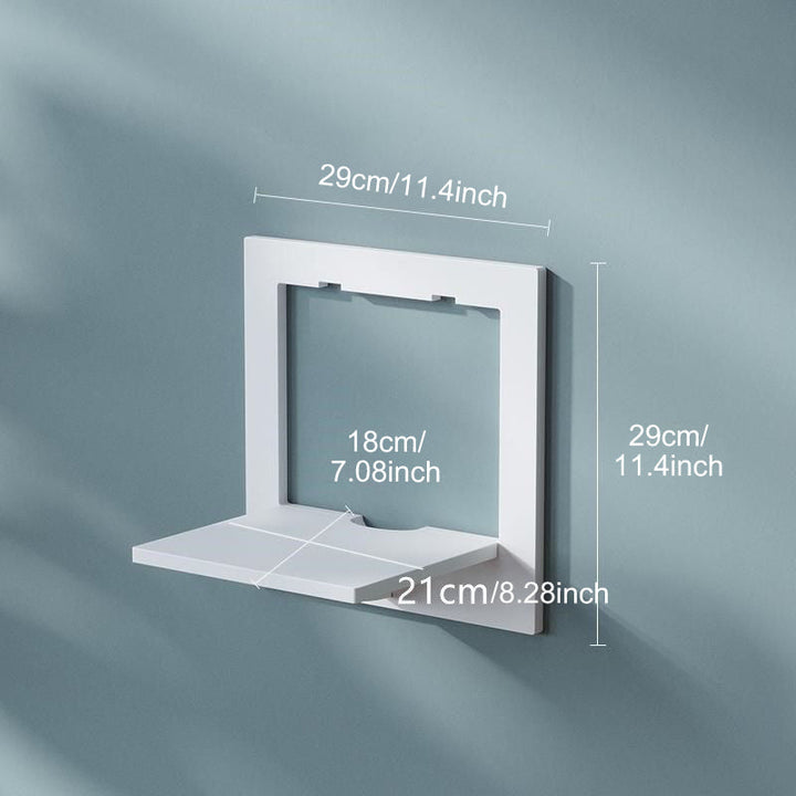 "Kreativ vit vägghylla i minimalistisk design för stilren dekoration i hemmet. Passar alla rum och inredningsstilar."
