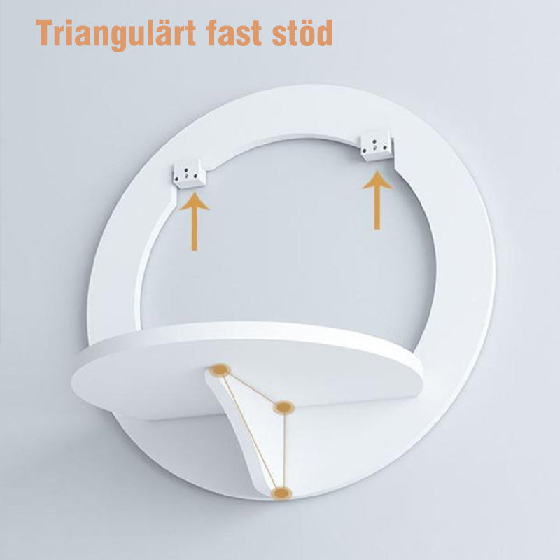 "Kreativ vit vägghylla i minimalistisk design för stilren dekoration i hemmet. Passar alla rum och inredningsstilar."