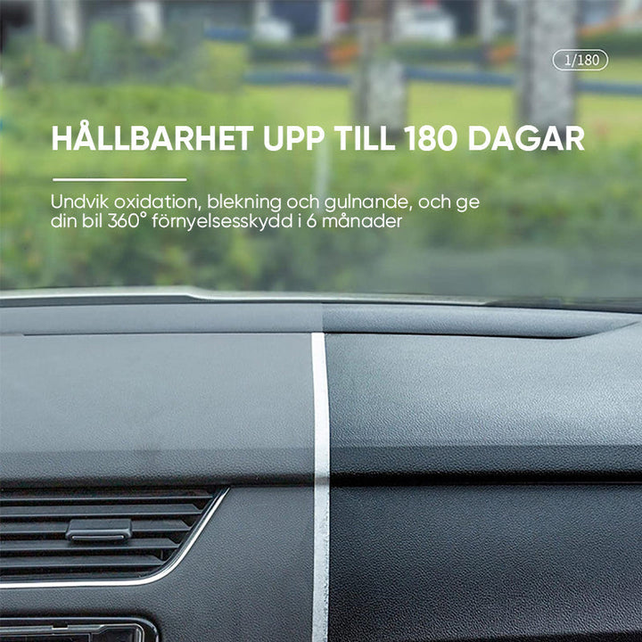"Kristallbeläggning för biltillbehör ger bilen hållbar glans, skyddar ytor och är enkel att applicera."