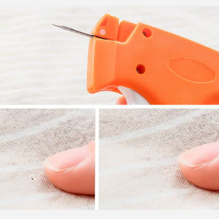 "Kviltning verktyg set med gummistift och självlysande lock i färgglad och funktionell design för enkelt tygfäste."