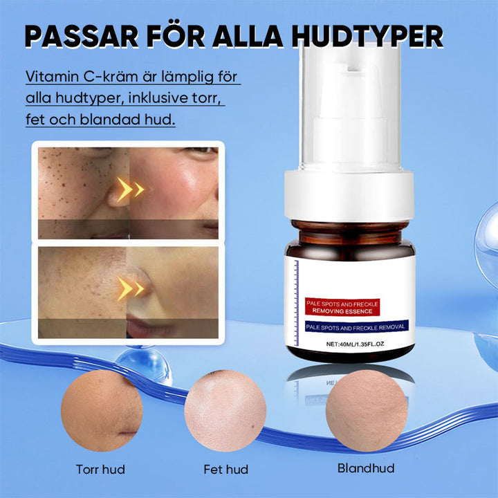 "Kvinna Vitamin C Whitening Ansiktskräm i tub, ljusgul kräm för jämn hudton och minskad hyperpigmentering."