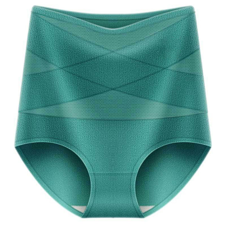 "Kvinnor silkes högmidjade kroppsformande trosor med korsdesign i eleganta och smickrande stil, sömlös och bekväm passform."