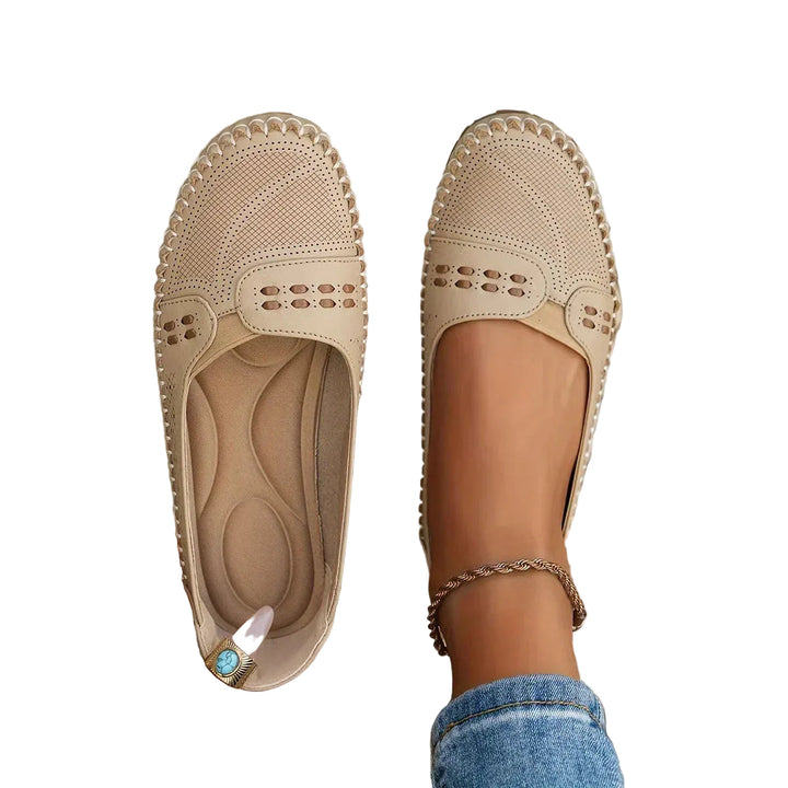 Kvinnors bekväma slip-on skor i ljus färg för vardagsbruk, modeskor för vår och sommar