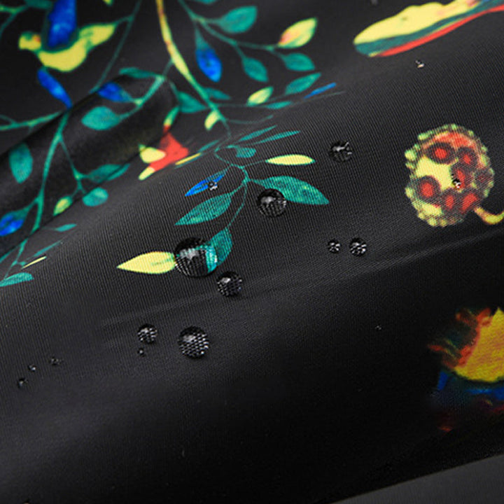 "Kvinnors hopfällbar dragsnöre sportryggsäck, stor kapacitet, elefantmönster, vattenavvisande nylon, justerbara remmar."