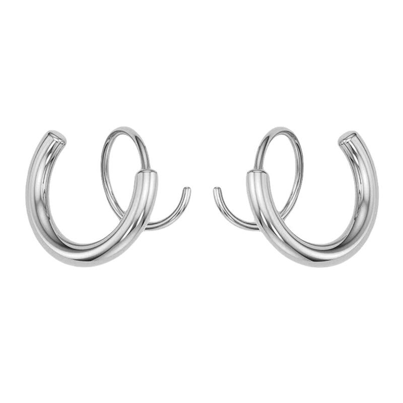 "Kvinnors kopparörhängen i spiralform med 14k guldplätering, elegant design för alla tillfällen."