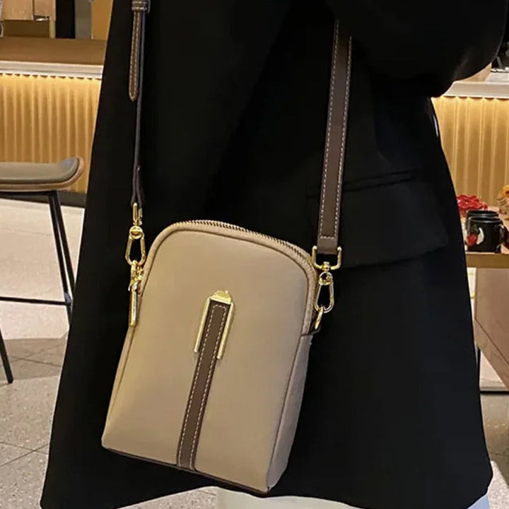 "Kvinnors kurirväska i PU läder med lychee-mönster, elegant design, multifunktionell axelrem, finns i flera färger."