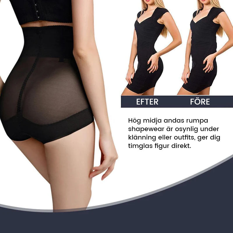 "Kvinnors magkontroll höftlyft formdräkt shapewear, beige med hög midja, designad för att lyfta höfter och forma kurvor."