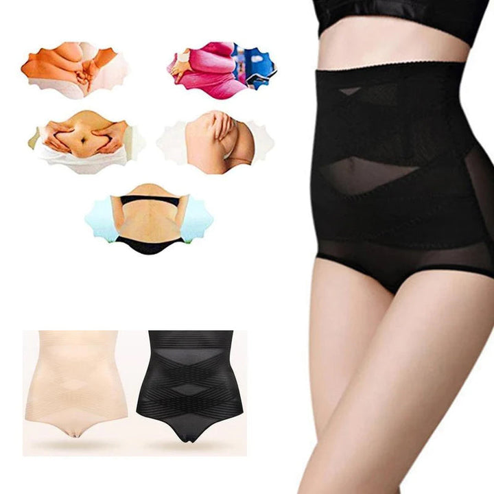 "Kvinnors magkontroll höftlyft formdräkt shapewear, beige med hög midja, designad för att lyfta höfter och forma kurvor."