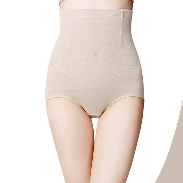 "Kvinnors magkontroll höftlyft formdräkt shapewear, beige med hög midja, designad för att lyfta höfter och forma kurvor."