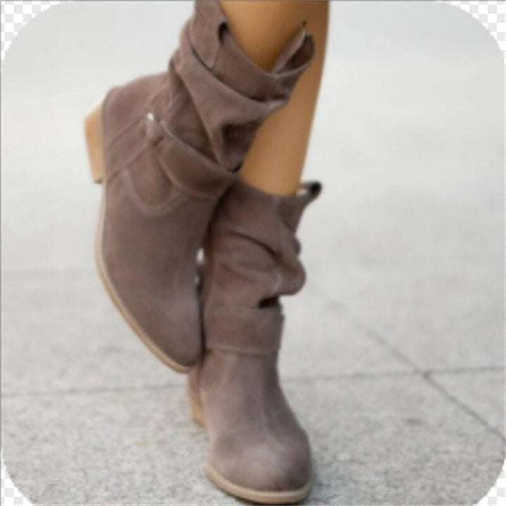 Kvinnors bekväma ankelboots i modern design med elegant mandeltå & låg klack.