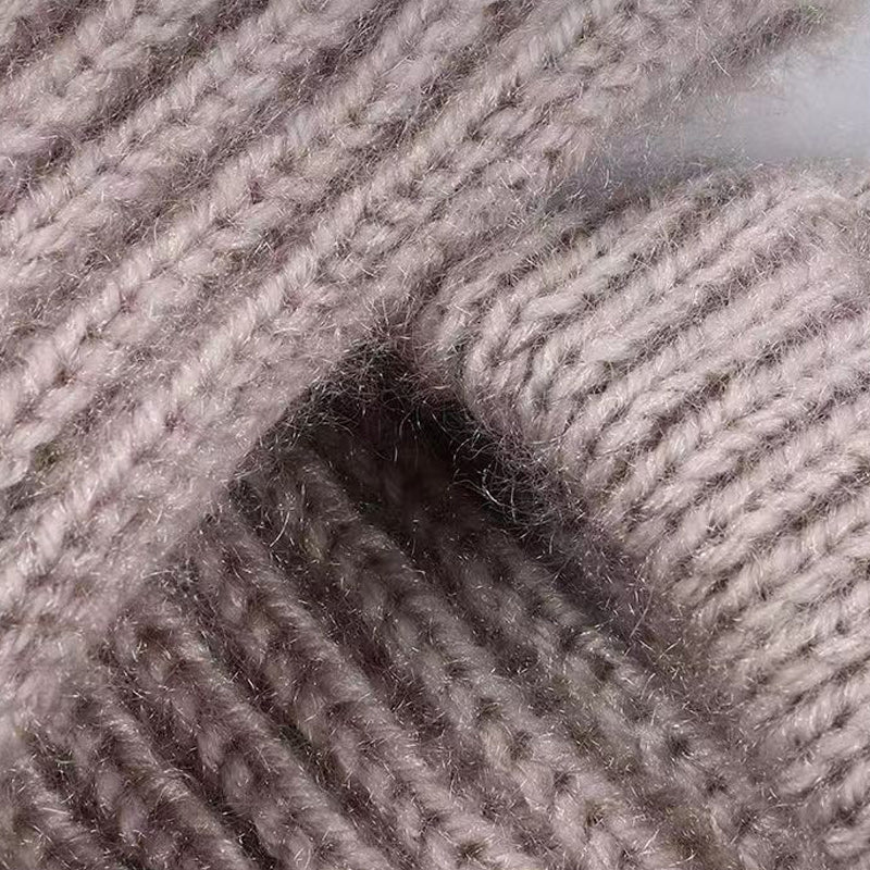 "Kvinnors mössa och halsdukset i akrylfleece, mjukt grått tyg och fuskpälsfleecefoder, perfekt för vinter."