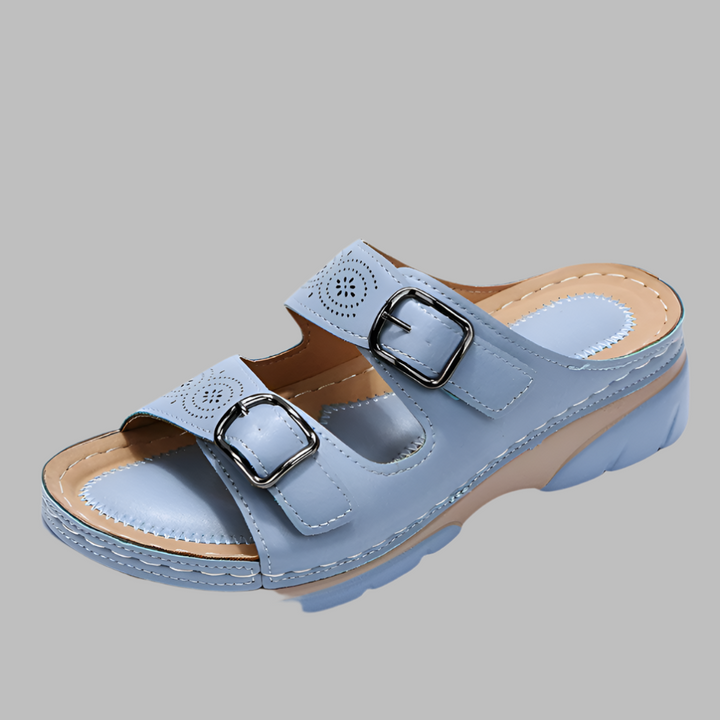 Fotriktiga ortopediska sandaler för kvinnor. Designade för ultimat komfort och stöd, mode sandaler.