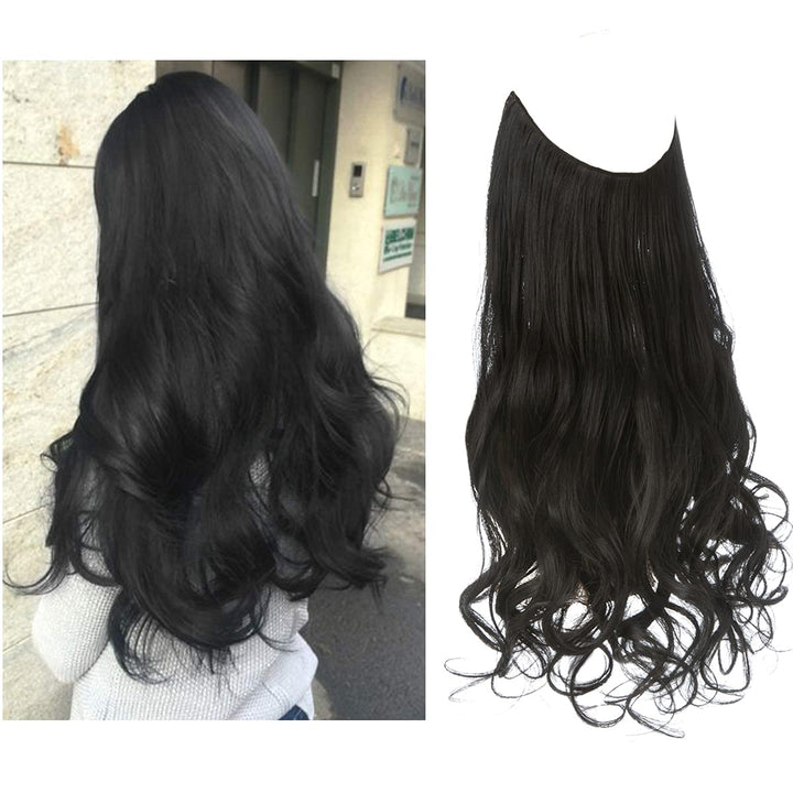 Röda osynliga extensions 40 cm. Kvinnors val för snabb fyllighet & längd i håret.