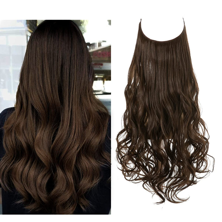 Osynliga 40 cm syntetiska extensions för fullt och vackert hår med naturlig känsla.