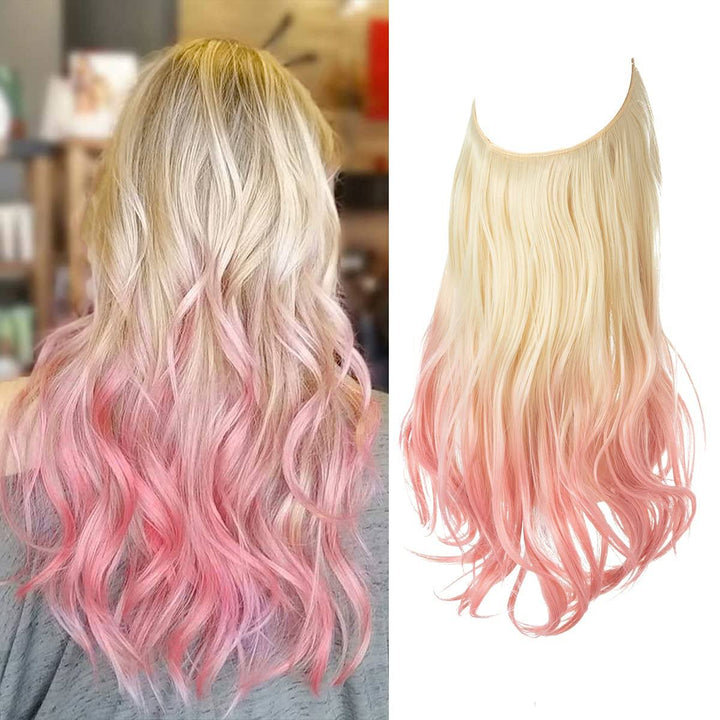 Vackra blonda osynliga hårextensions 40 cm. Ger naturlig fyllighet & längd för styling.